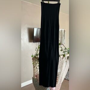 Olive Olivia Long Black Tube Strapless Dress